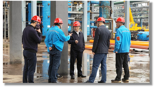 王大真到股份公司、宜都園區(qū)現(xiàn)場辦公(圖1)