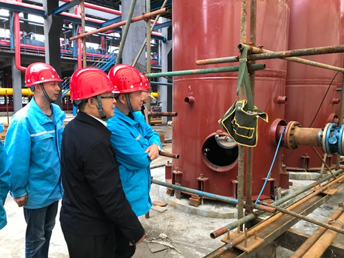 王大真到松滋肥業(yè)、楚星公司和宜化新材料現(xiàn)場辦公(圖2)