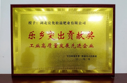 松滋肥業(yè)榮獲“樂鄉(xiāng)突出貢獻(xiàn)獎(jiǎng)”(圖2) 松滋肥業(yè)榮獲“樂鄉(xiāng)突出貢獻(xiàn)獎(jiǎng)”(圖2)