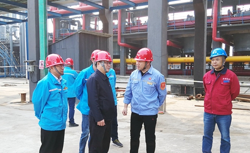 王大真到松滋肥業(yè)、楚星公司、新材料公司和股份公司現(xiàn)場(chǎng)調(diào)研(圖2)