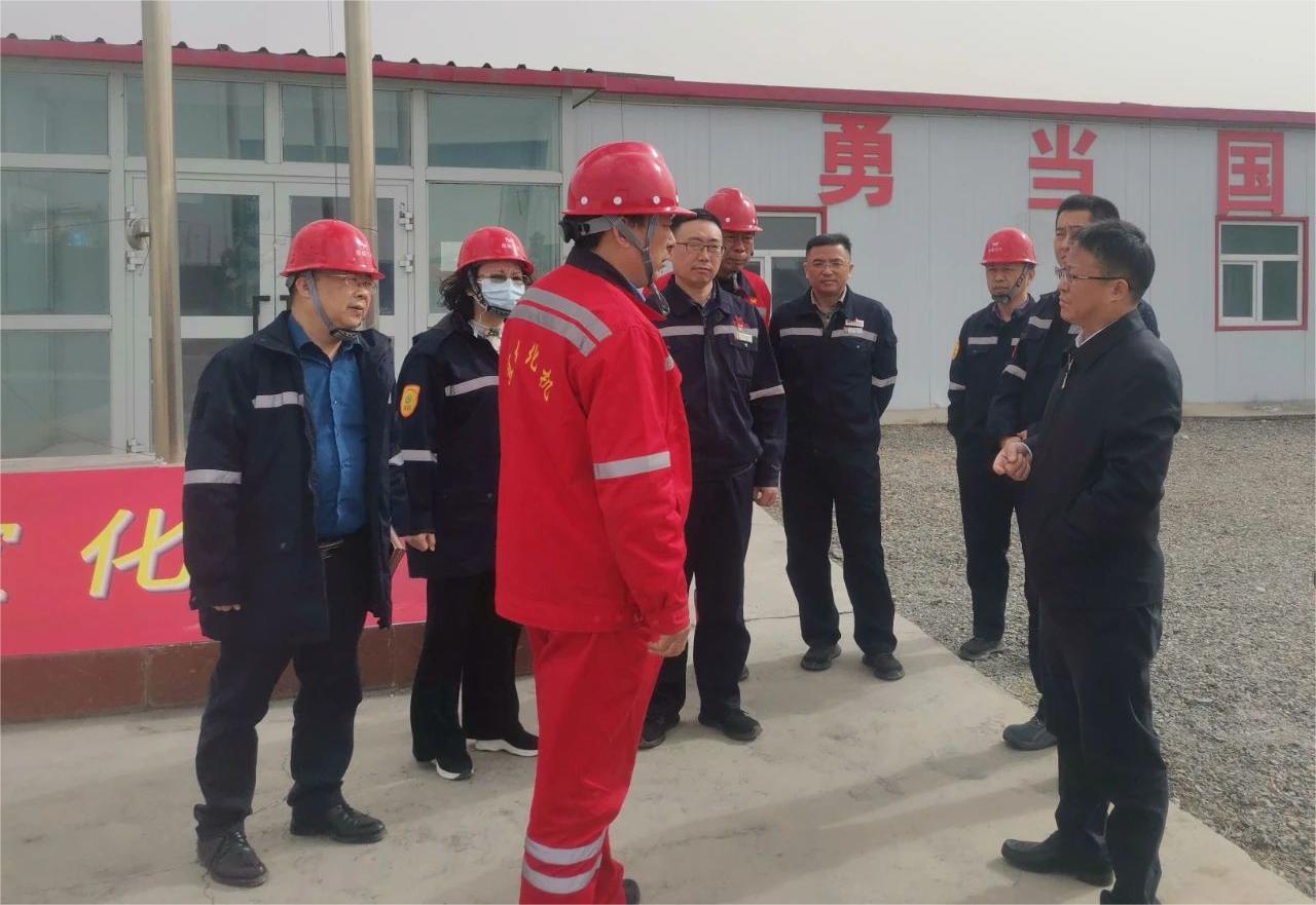 王大真一行到化機公司新疆工程項目部現(xiàn)場調研(圖1)